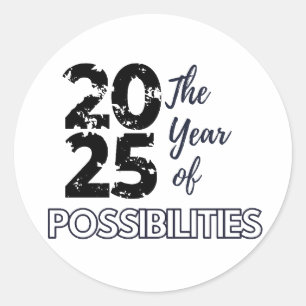 2025 Het jaar van de mogelijkheden Ronde Sticker