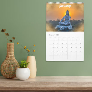 2025 Indiase Hindoe Godheden Idol & Gayatri Mantra Kalender