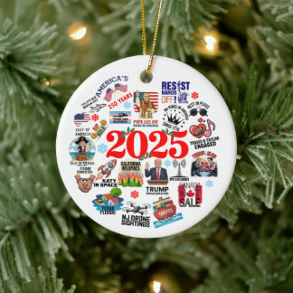 2025 Jaar in de Review Kerst Ornament