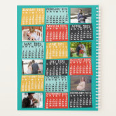 2025 Jaar Maandkalender Modern 12 Fotocollage Planner (Achterkant)