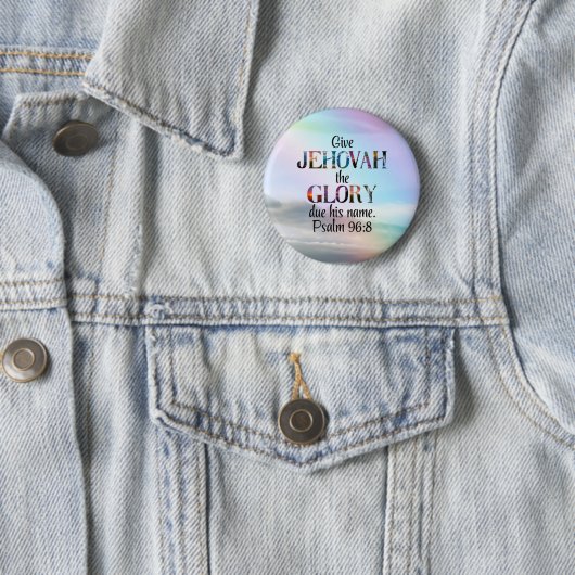 2025 Jaar Tekst Psalm 96:8 Speld voor JW's Ronde Button 5,7 Cm (In situ)
