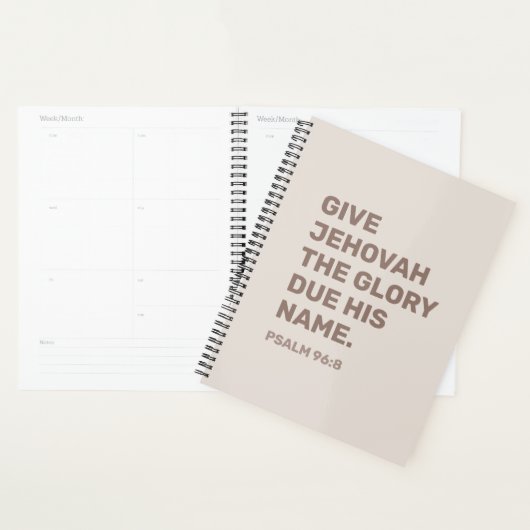 2025 Jaar Tekstplanner – Psalm 96:8 | JW Planner (Display)