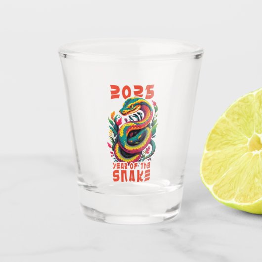 2025 Jaar van de Slang Shot Glas (Voorkant)