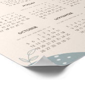 2025 Jaarkalender Abstract Esthetisch Minimalistis Poster (Hoek)