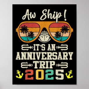 2025 Jubileum Reis Huwelijk Reis Vakantie T-shirt Poster