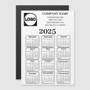 2025 Kalender Aangepaste Bedrijfsnaam & Logo-magne