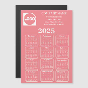 2025 Kalender Aangepaste Bedrijfsnaam & Logo-magne