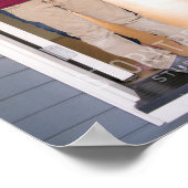 2025 Kalender Aangepaste Foto Monogram Naam Zwart Poster (Hoek)