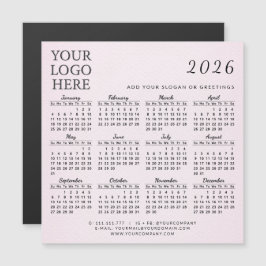 2025 Kalender Bedrijf Logo Business Blush Roze