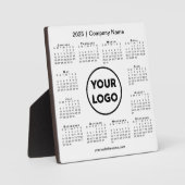 2025 Kalender Bedrijf Logo Business Desktop Fotoplaat (Voorkant)