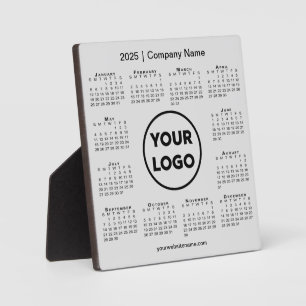 2025 Kalender Bedrijf Logo Grey Business Fotoplaat