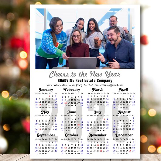 2025 Kalender Bedrijfsfoto Minimalistisch Magnetis