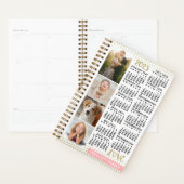 2025 Kalender Blush Roze Goud Fotocollage Klein Planner (Display)