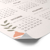 2025 Kalender Boho Midden Eeuw Abstract Minimalist Poster (Hoek)