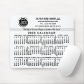 2025 Kalender Custom Business Logo Naam Easy White Muismat (Met muis)