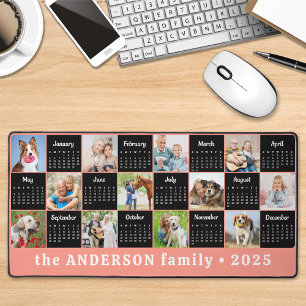 2025 Kalender Custom Coral Unieke Fotocollage Bureaumat