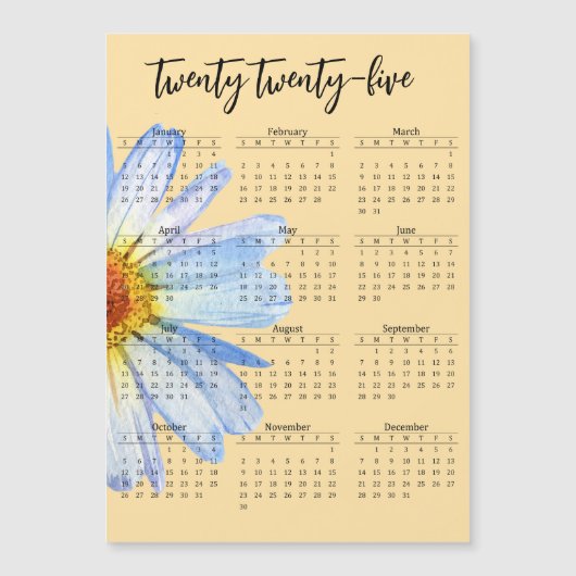 2025 Kalender Daisy Jaarscript (Voorkant)