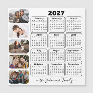 2025 Kalender Eenvoudig Modern 5 Foto's Familie Ma