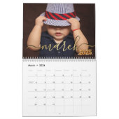 2025 Kalender Elegant Script Familie Foto's (Mar 2026)