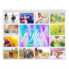 2025 Kalender Familie Foto Joyful Iridescent
