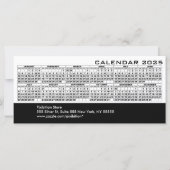 2025 Kalender Feestdagen Rack Kaart Wit (Voorkant)