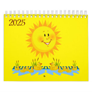 2025 Kalender Geel Eenden & Zonneschijn