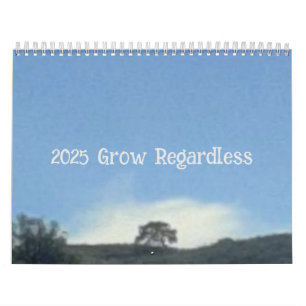 2025 Kalender groeit ongeacht het ontwerp
