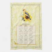 2025 Kalender Handdoek Geel Goudvink (Verticaal)