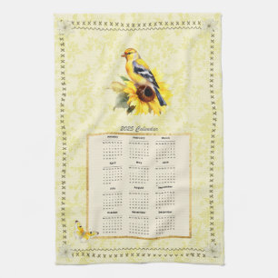 2025 Kalender Handdoek Geel Goudvink
