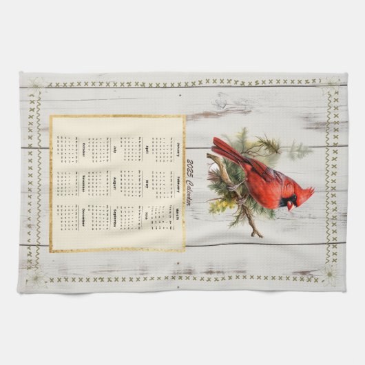 2025 Kalender Handdoek Kardinaal (Horizontaal)