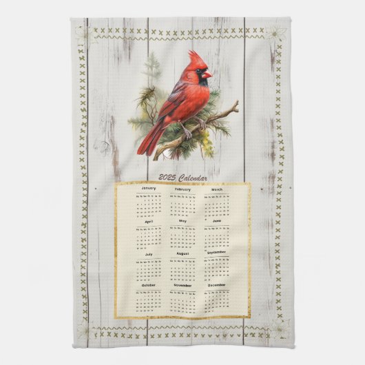 2025 Kalender Handdoek Kardinaal (Verticaal)