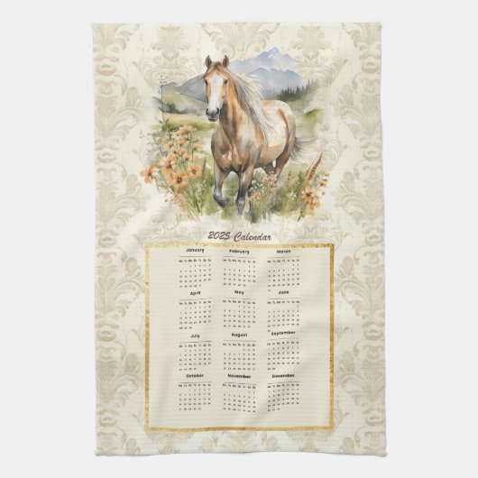 2025 Kalender Handdoek Paard (Verticaal)