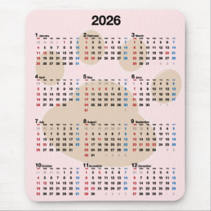 2025 Kalender Hond Pawprint Muismat