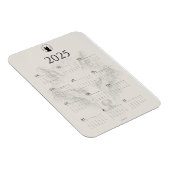 2025 Kalender Koelkast Magnet Magneet (Rechterzijde)
