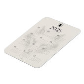 2025 Kalender Koelkast Magnet Magneet (Linkerzijde)
