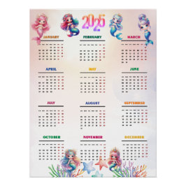 2025 Kalender Magische Zeemeermin Perfect Poster