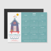 2025 Kalender Makelaar Beach House Magnet (Voorkant / Achterkant)
