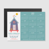2025 Kalender Makelaar Beach House Magnet (Voorkant / Achterkant)