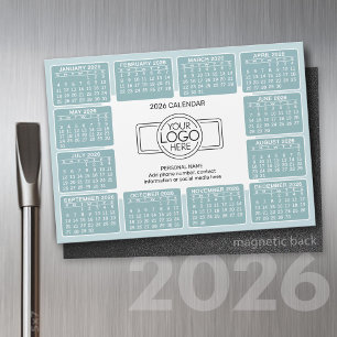 2025 Kalender met logo Contactinformatie Magneet