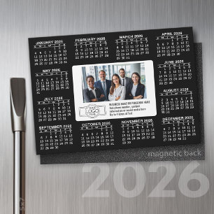 2025 Kalender met logo Contactinformatie Magneet Magnetische Uitnodiging