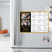 2025 Kalender Moderne Gouden Glitter 2 Foto Magnet