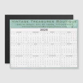 2025 Kalender Munt Groene Hart Blad Boom (Voorkant / Achterkant)