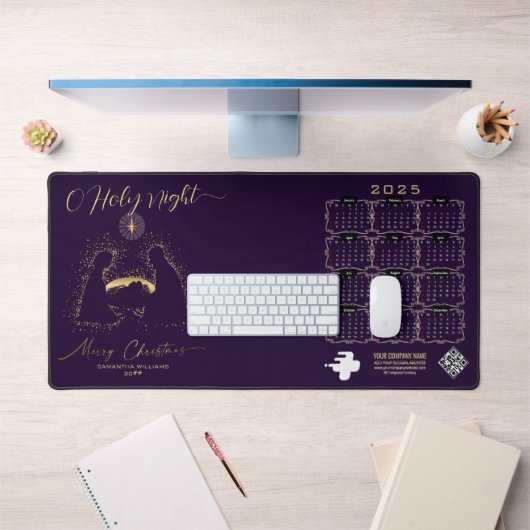 2025 Kalender Nativity Manger O Holy Night Script Bureaumat (Kantoor 1)