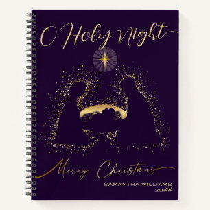 2025 Kalender Nativity Manger O Holy Night Script Notitieboek