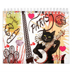 2025 Kalender Parijs Frankrijk Cat Kitten