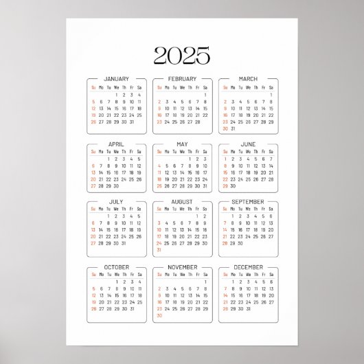 2025 Kalender Poster (Voorkant)