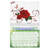 2025 Kalender Red Rose Floral (Mar 2026)