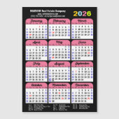 2025 Kalender US Feestdagen Roze Corporate Magneti (Voorkant)