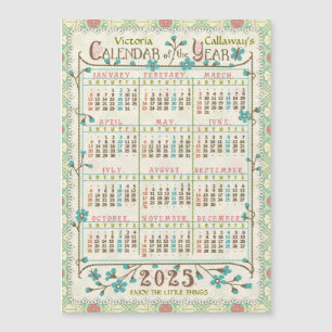 2025 Kalender Victoriaans Art Nouveau Custom Magne
