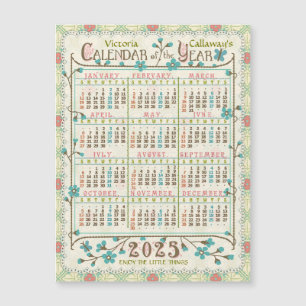 2025 Kalender Victoriaans Art Nouveau Kleine Magne